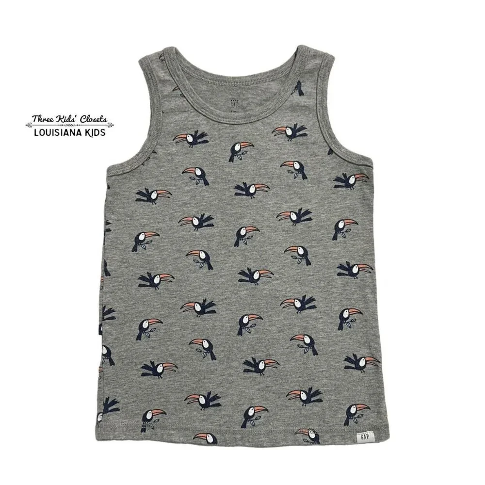 Baby Gap 5Y Grey Toucan Tank Top